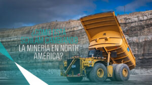 Schlam Hercules caja de camión minaro being lifted into the sky. Text reads How is Schlam Changing Minaría in North America